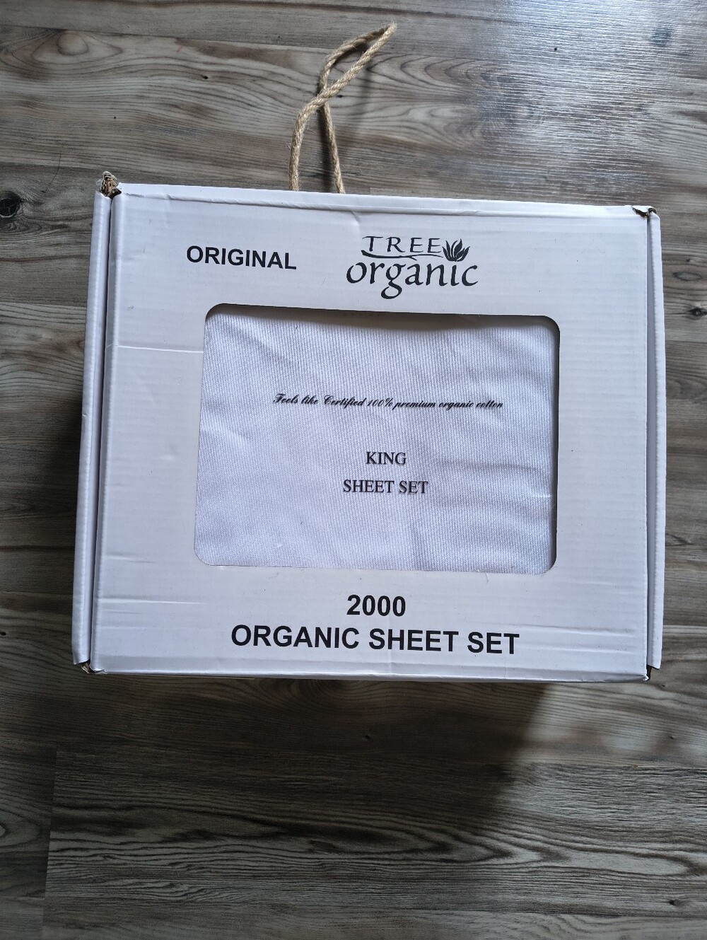 Tree Organic White King Sheet Set